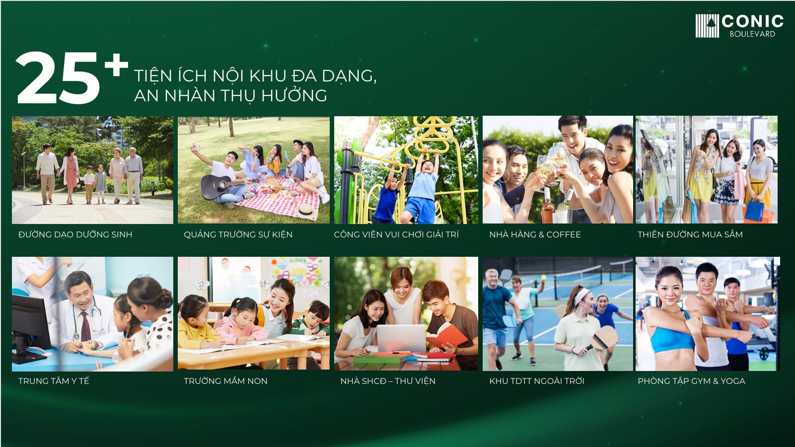 tiện ích nội khu conic boulevard bình chánh