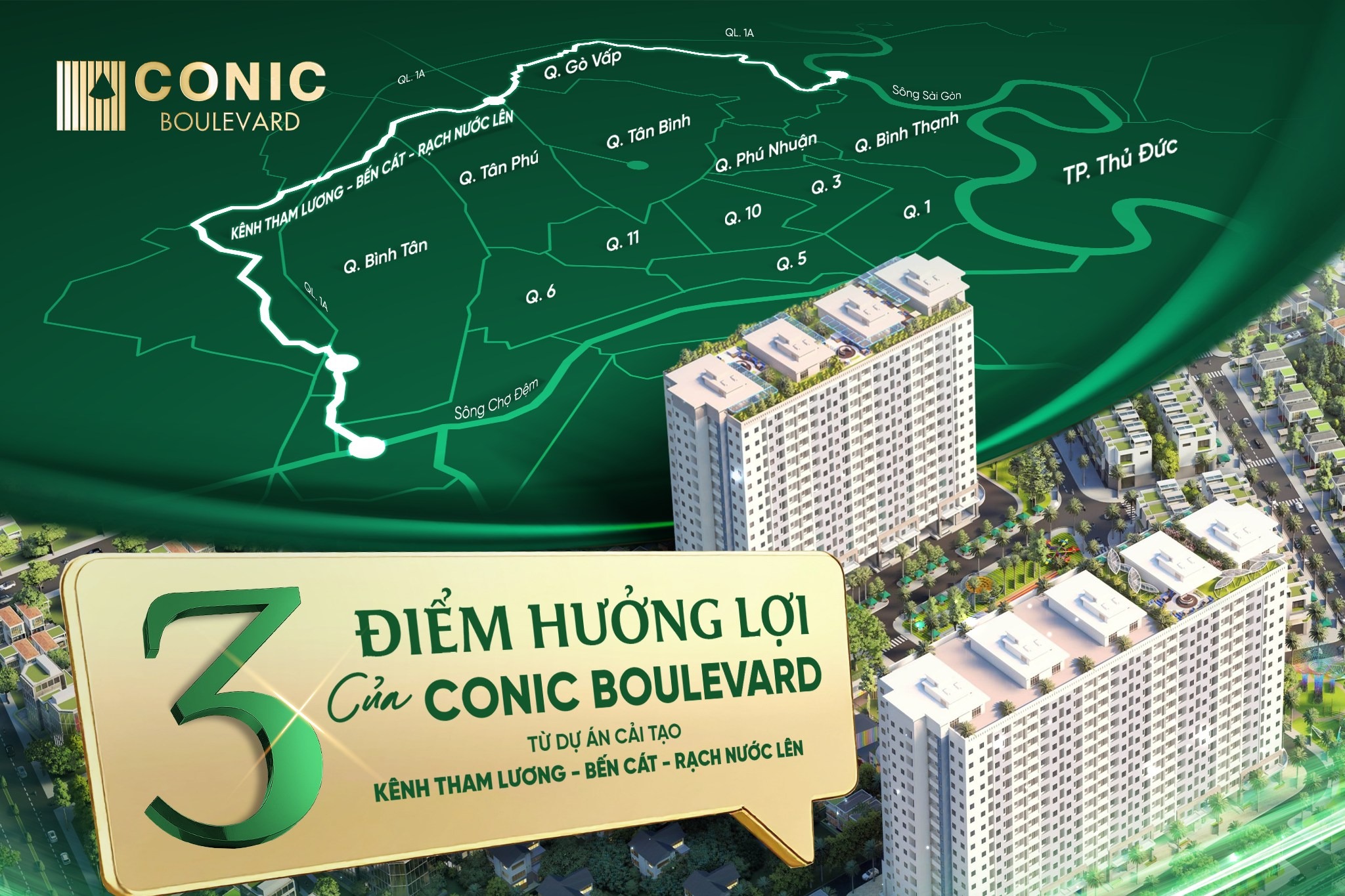 Căn hộ chung cư Conic Boulevard Huỳnh Bá Chánh Bình Chánh TPHCM